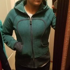 REPOSH 💕 Dark teal and charcoal scuba hoodie